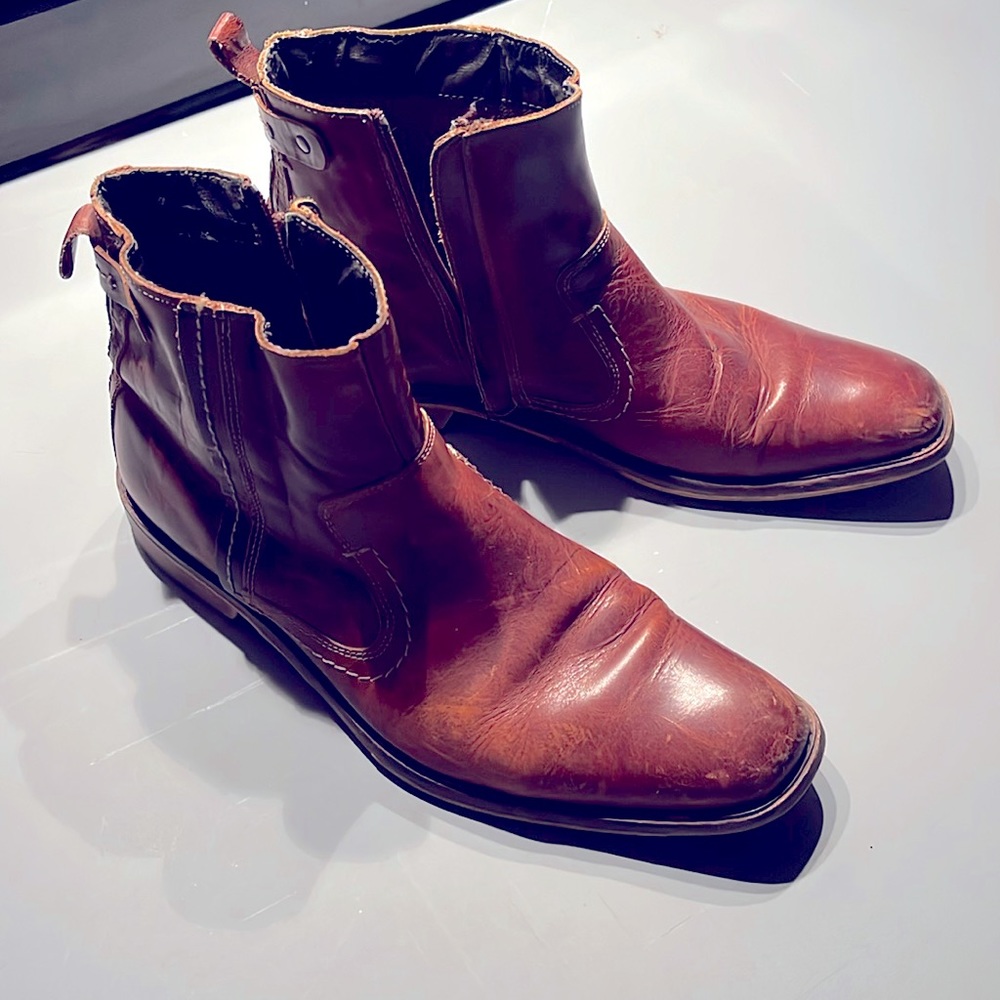 Leather Moto Boots